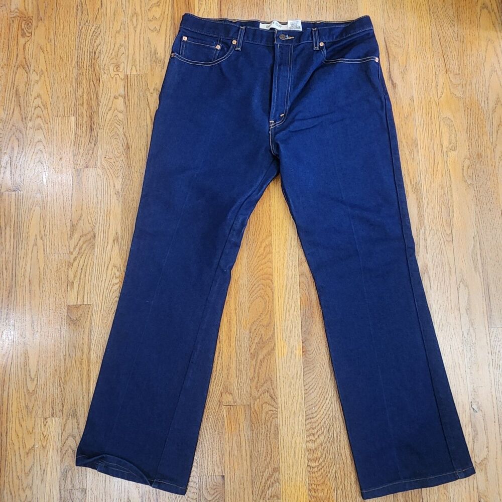 Levis 517 Bootcut Jeans Mens 38x34 (actual 31) Dark Wash Denim Classic Western - Picture 3 of 8